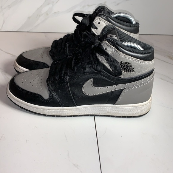 Nike Air Jordan 1 Retro High Og Shadow Gs Sz 6.5 Ds! Bred Toe Royal - Picture 4 of 8